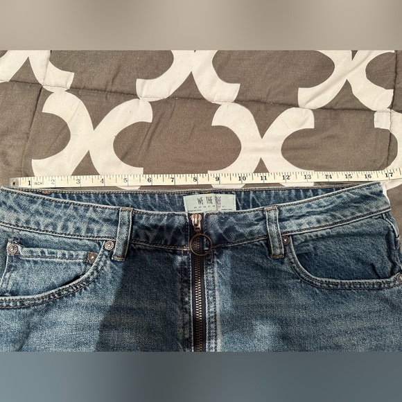 Free People We the Free zip it up denim mini skirt size 30 - Picture 8 of 8